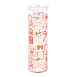 Valentine Sparkling Rose Tube Candle Romantic Gift Decor - Pink - thumbnail 4
