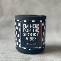 I'm Here For The Spooky Vibes Autumn Candle - Black