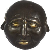 Four Face Buddha Brass Fengshui Ornament for Home, Spa - Dark Brown