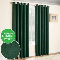 Vogue Thermal Dimout Curtains - Green / 229cm / 183cm