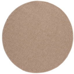 Nature Collection Checkered Circle Outdoor Rug - Beige - thumbnail 2