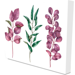 Twin Palm leafs canvas print - Pink / 41cm / 61cm - thumbnail 2