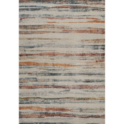 Aress Washable Modern Living Room Area Rug -Low Pile Line Design Muti Rug - Multi Coloured / 170cm - thumbnail 2
