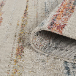 Aress Washable Modern Living Room Area Rug -Low Pile Line Design Muti Rug - Multi Coloured / 170cm - thumbnail 3