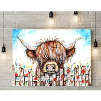Over the Fence Canvas - Brown / 12 x 18 in