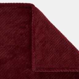 Waffle Honeycomb Mink Throw - Wine / 200cm - thumbnail 4