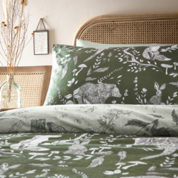 Buckthorn Woodland Duvet Cover Set - Evergreen / Single - thumbnail 3