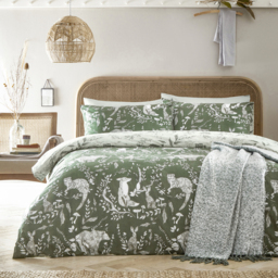 Buckthorn Woodland Duvet Cover Set - Evergreen / Single - thumbnail 4