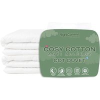 Night Comfort Egyptian Cotton 7.5 Tog Cot Bed Duvet - White - image 1