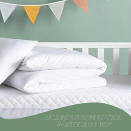 Night Comfort Egyptian Cotton 7.5 Tog Cot Bed Duvet - White - thumbnail 3