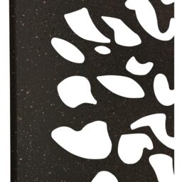 MirrorOutlet Amarell Metal Leaf design Garden screen 120 X 60cm - Black - thumbnail 4