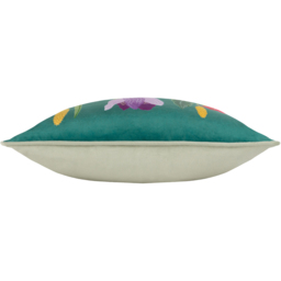 House Of Bloom Celandine Piped Cushion - Teal / Feather - thumbnail 4