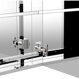 Stainless Steel Wall Mounted Storage Cabinet - Silver - thumbnail 4