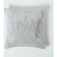 Soft Touch Faux Fur Cushion 46 x 46 cm - Grey - image 1