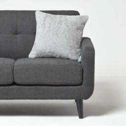 Soft Touch Faux Fur Cushion 46 x 46 cm - Grey - thumbnail 3