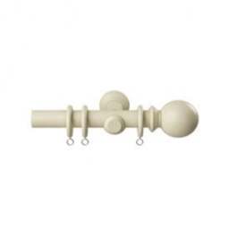 28mm Woodland Cream Curtain Pole Set - Cream / 130cm - thumbnail 2