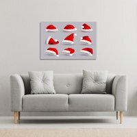 Collection Of Red Santa Claus Hats Gallery Canvas - Blue / 91cm / 61cm - image 1