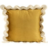 Matilda Scallop Edge Cushion - Ochre
