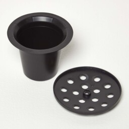 Homescapes Set of 2 Black Plastic Grave Flower Pots - Black - thumbnail 3
