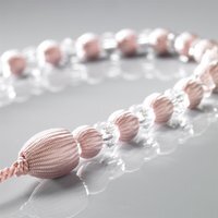 Pair of Beaded Rope Curtain Tie Backs - Pink