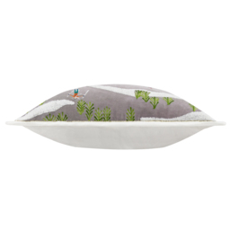 Winter Alpine Embroidered Cushion - Taupe / 80 Feather 20 Polyester - thumbnail 3