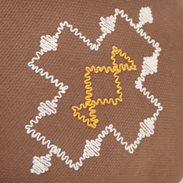 Durdle Embroidered Cushion - Cocoa / 80 Feather 20 Polyester - thumbnail 2