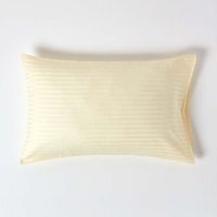 330 Thread Count Egyptian Cotton Housewife Pillowcase - Pale Yellow / 74cm / 48cm