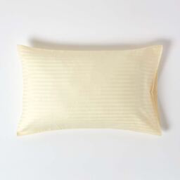 330 Thread Count Egyptian Cotton Housewife Pillowcase - Pale Yellow / 74cm / 48cm - thumbnail 4