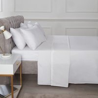 "Deep Percale Fitted Sheet 10"" (25cm) - White / Single"