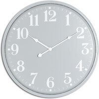 Ashmount Metal Wall Clock Modern Minimalist Design - Grey