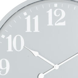 Ashmount Metal Wall Clock Modern Minimalist Design - Grey - thumbnail 2