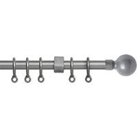 Exenteable Metal Curtain Pole 13-16mm - Silver / 120 - 210 cm