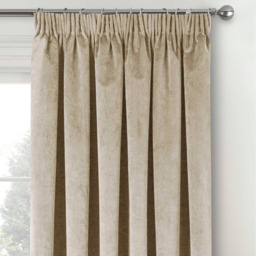 Oxford Cream Blackout Velvet Supersoft Tape Top Single Door Curtain - Cream - thumbnail 3