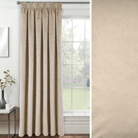 Oxford Cream Blackout Velvet Supersoft Tape Top Single Door Curtain - Cream