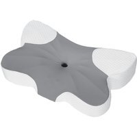Ergonomic Cervical Memory Foam Butterfly Pillow - Grey