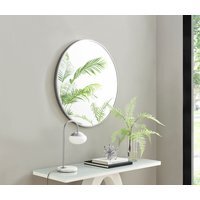 Emma Round Silver Frame Wall Mirror OLD - Silver / 80cm - image 1