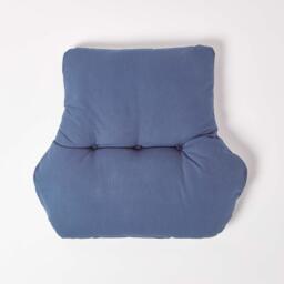 Cotton Back Support Cushion - Navy - thumbnail 2