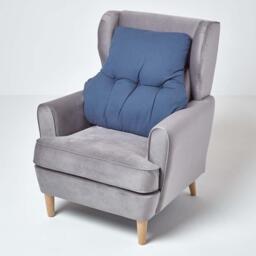 Cotton Back Support Cushion - Navy - thumbnail 4