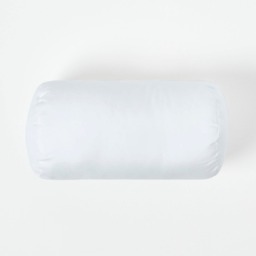 Homescapes Microfibre Bolster Cushion Pad Insert - White / 45cm / 20cm - thumbnail 2