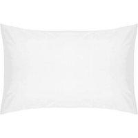 Cotton Percale Housewife Pillowcase Pair - White