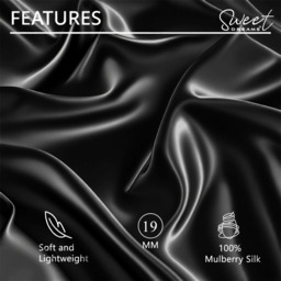 Luxury Silk Oxford Pillowcase - Black - thumbnail 2