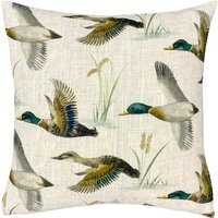 Country Duck Pond Rectangular Cushion - Multicolour / Polyester