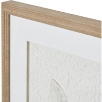Solli White Feathers Art In Beaded Frame - Brown