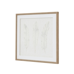 Solli White Feathers Art In Beaded Frame - Brown - thumbnail 4