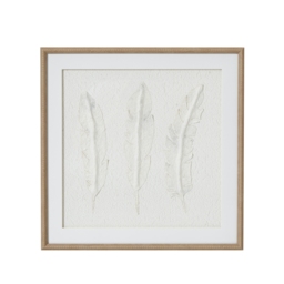 Solli White Feathers Art In Beaded Frame - Brown - thumbnail 3