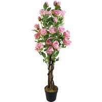 Artificial Pink Rose Tree - Pink Rose / 50cm