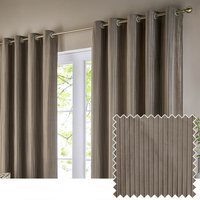 Corinthian Velvet Room Darkening Eyelet Curtains - Taupe / 117cm / 183cm