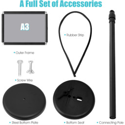 Adjustable Poster Stand Presentation Stand - Black - thumbnail 3