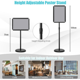 Adjustable Poster Stand Presentation Stand - Black - thumbnail 5