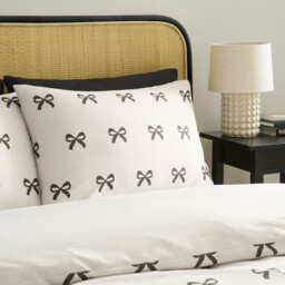 Polly Bows Duvet Set - Natural / Superking - thumbnail 3